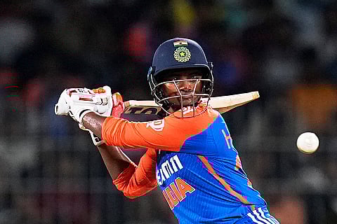 Dayalan Hemalatha plays a shot